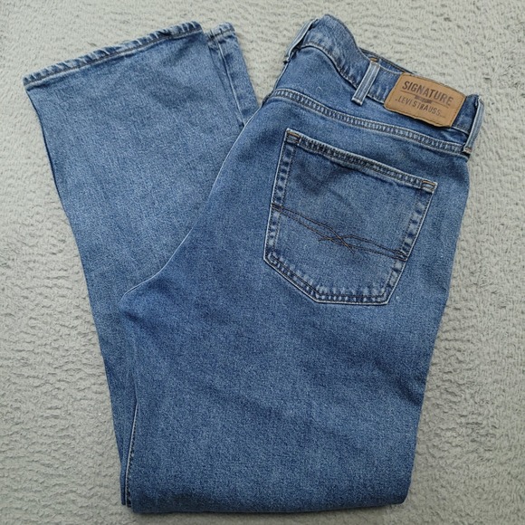 Levi Strauss‎ Signature Relaxed Fit Jeans Mens 40x32 (39x32) Blue Denim Pants - Picture 1 of 7